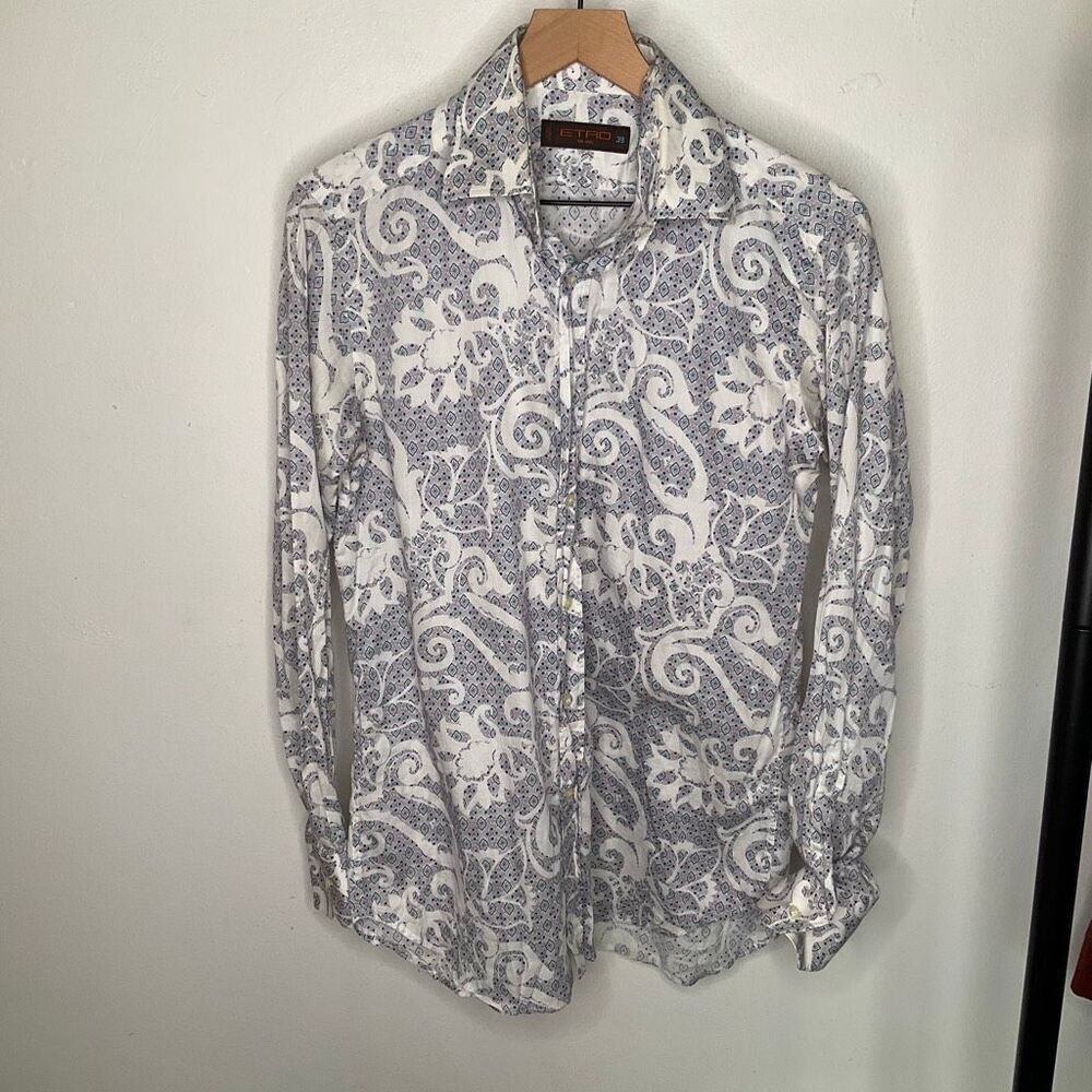 Etro Paisley Cotton Button Down Shirt